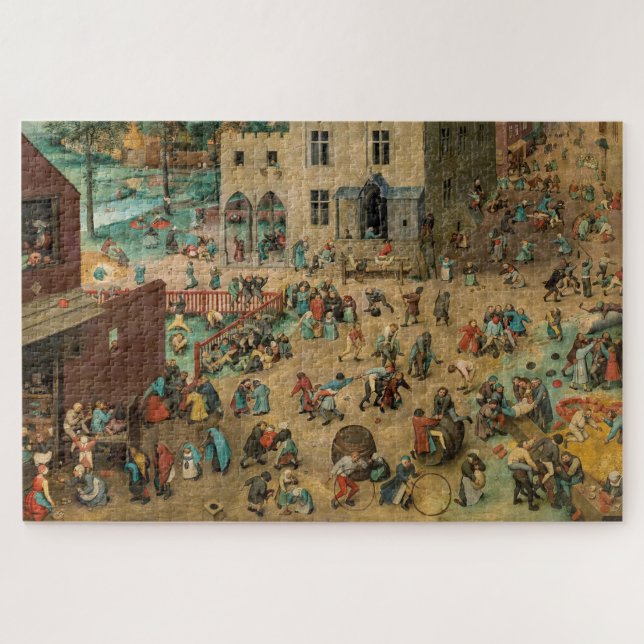 Deatailed Pieter Bruegel "Children’s Games" 1560, Jigsaw Puzzle (Horizontal)