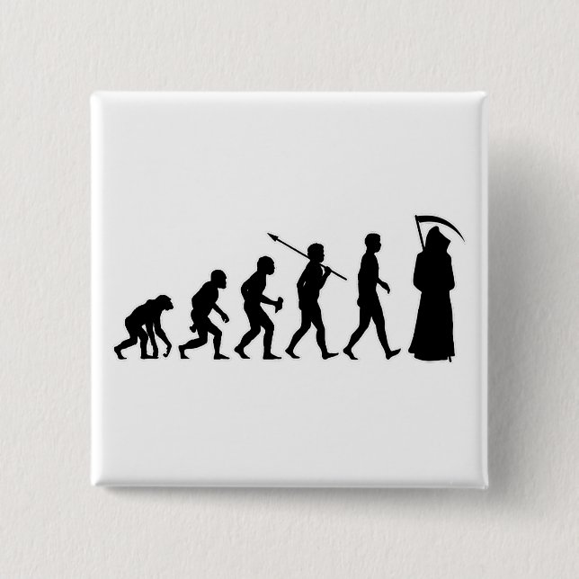 Death 15 Cm Square Badge (Front)