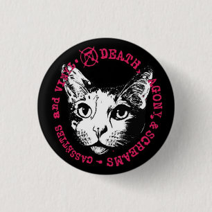 Death, Agony, & Screams Cassettes and Vinyl 3 Cm Round Badge
