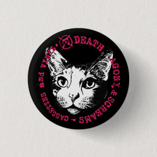 Death, Agony, & Screams Cassettes and Vinyl 3 Cm Round Badge
