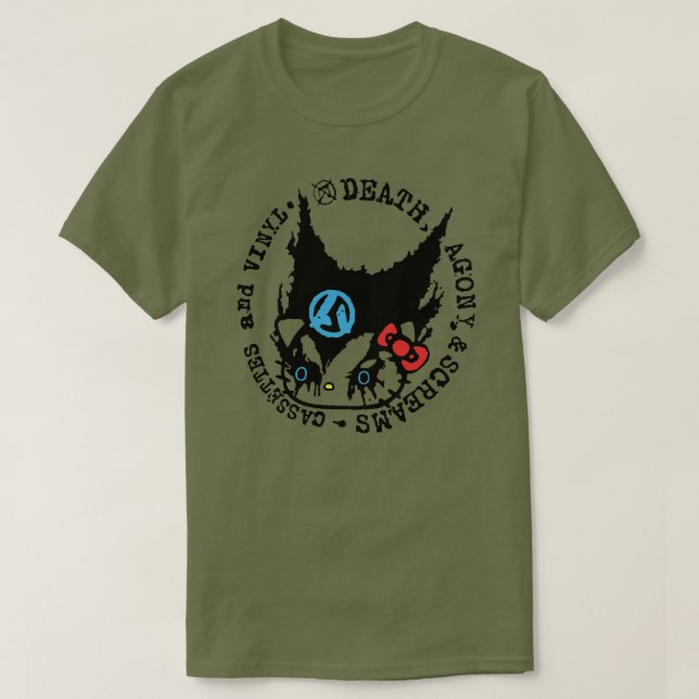 Death, Agony, & Screams Cassettes and Vinyl  T-Shirt (Design Front)