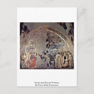 Death And Burial Of Adam By Piero Della Francesca Postcard