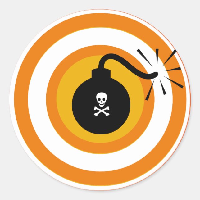 Death and Danger Classic Round Sticker (Front)