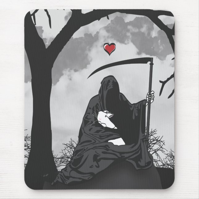 DEATH AND HIS BUNNY MOUSE MAT (Front)