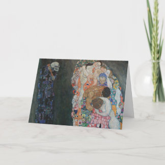 Death and Life by Gustav Klimt Vintage Art Nouveau Card