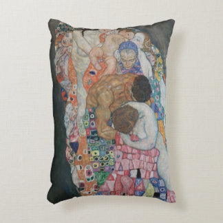 Death and Life by Gustav Klimt Vintage Art Nouveau Decorative Cushion