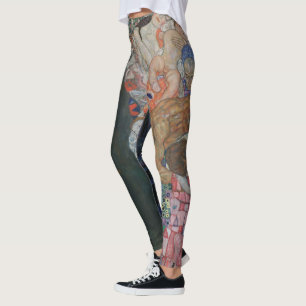 Death and Life by Gustav Klimt Vintage Art Nouveau Leggings