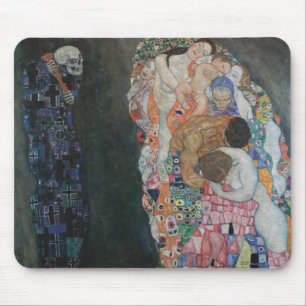 Death and Life by Gustav Klimt Vintage Art Nouveau Mouse Mat