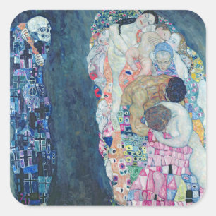 Death and Life, c.1911 (oil on canvas) Square Sticker