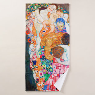 Death and Life, Gustav Klimt Bath Towel