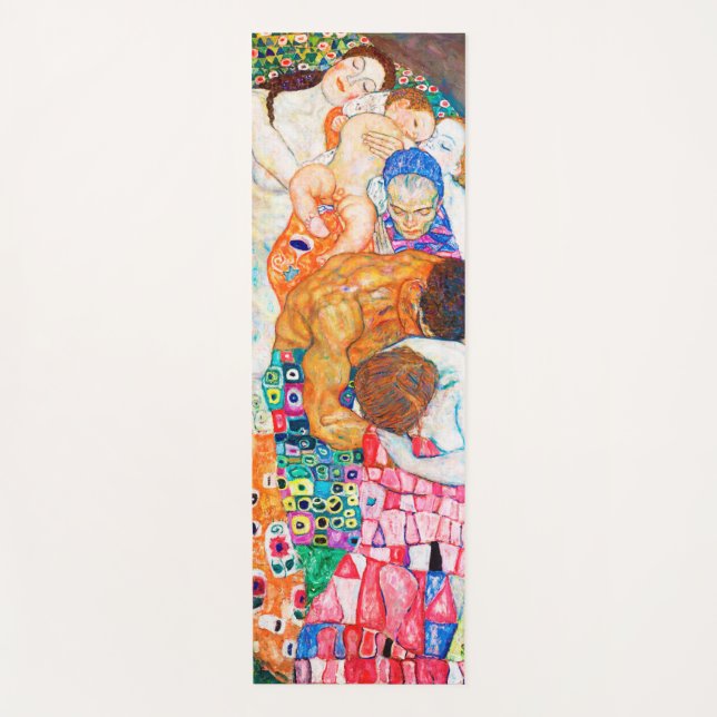 Death and Life, Gustav Klimt Yoga Mat (Front)