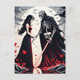 Death and love are two of life's most powerful for holiday postcard