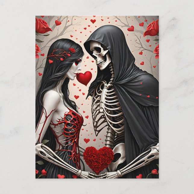 Death and love are two of life's most powerful for holiday postcard (Front)