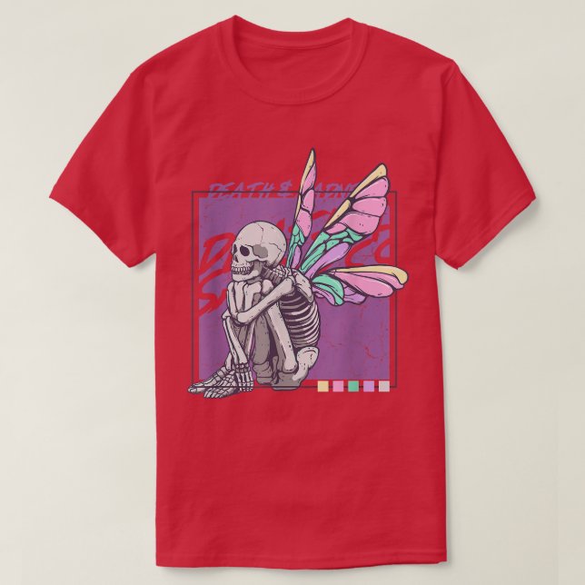 Death and Sadness Goth Fairy Grunge Aesthetic Fair T-Shirt (Design Front)