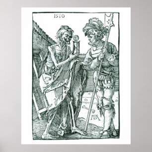 Death and the Landsknecht - Albrecht Durer - c1510 Poster