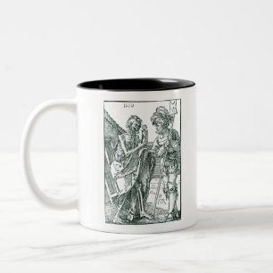 Death and the Landsknecht - Albrecht Durer - c1510 Two-Tone Coffee Mug