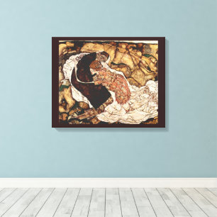 Death And The Maiden by Egon Schiele Canvas Print