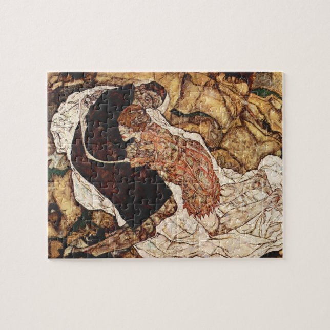 Death And The Maiden by Egon Schiele Jigsaw Puzzle (Horizontal)