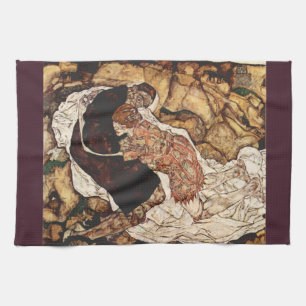 Death And The Maiden by Egon Schiele Tea Towel