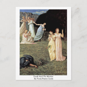 Death And The Maiden By Puvis Pierre-Cecile Postcard
