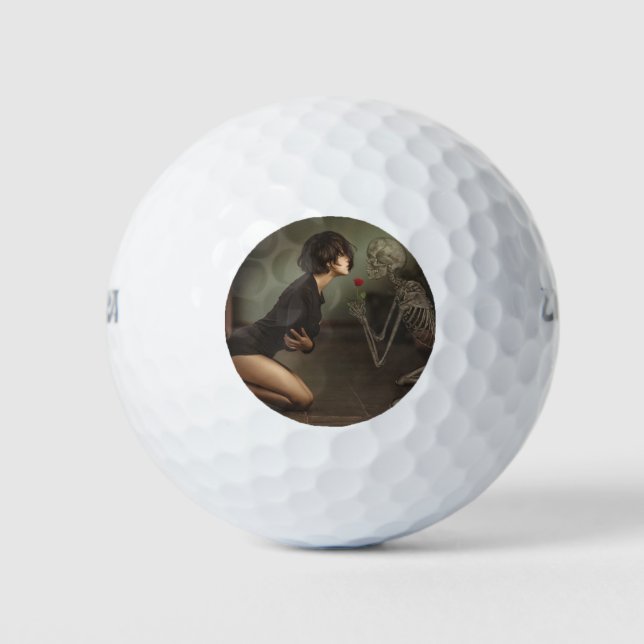 Death and the Young Woman Golf Balls (Front)