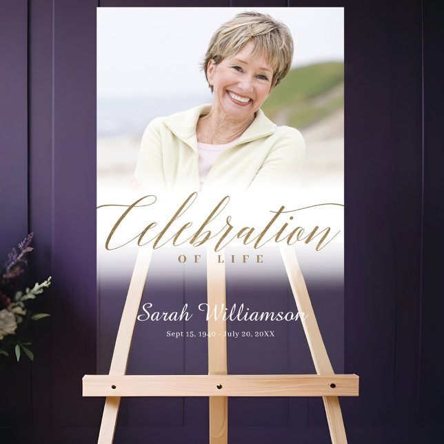 Death Anniversary Celebration of Life Photo Memory Acrylic Sign (Death Anniversary Celebration of Life Photo Memory Acrylic Sign
)