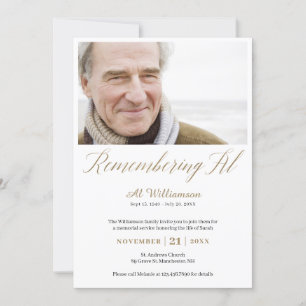 Death Anniversary Remembering Al Photo Memory Invitation
