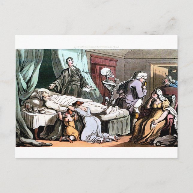 Death at the deathbed postcard (Front)