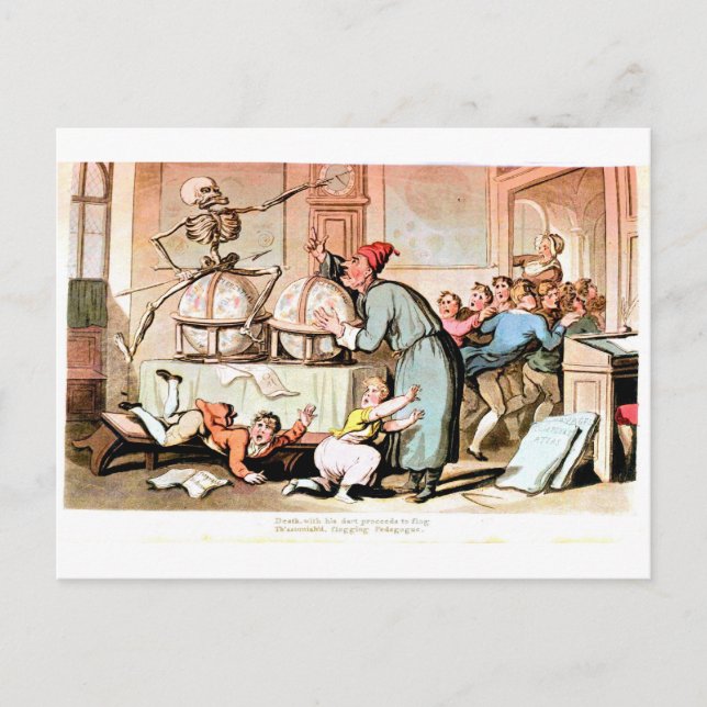 Death atop the Globe postcard (Front)