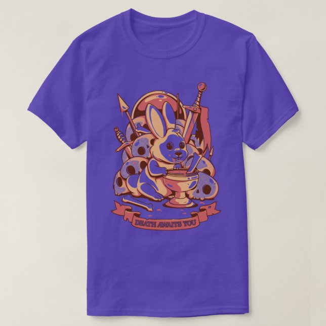 Death awaits you  T-Shirt (Design Front)