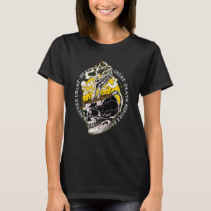 Death Before Decaf Skeleton Coffee Cup Skull Coffe T-Shirt
