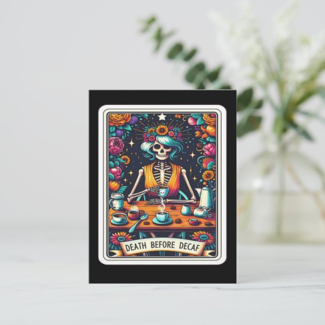 Death Before Decaf Tarot Card Collection (Standing Front)