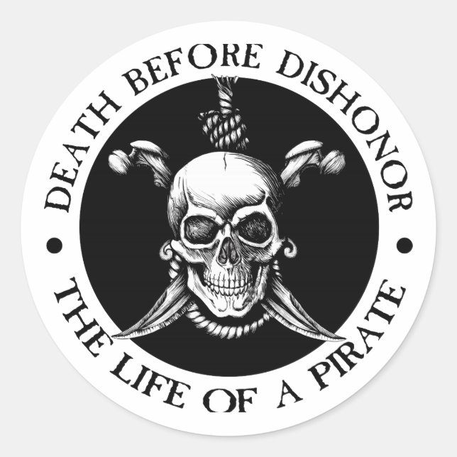Death Before Dishonour Classic Round Sticker (Front)