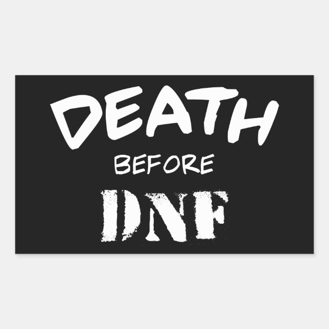 Death Before DNF Rectangular Sticker (Front)