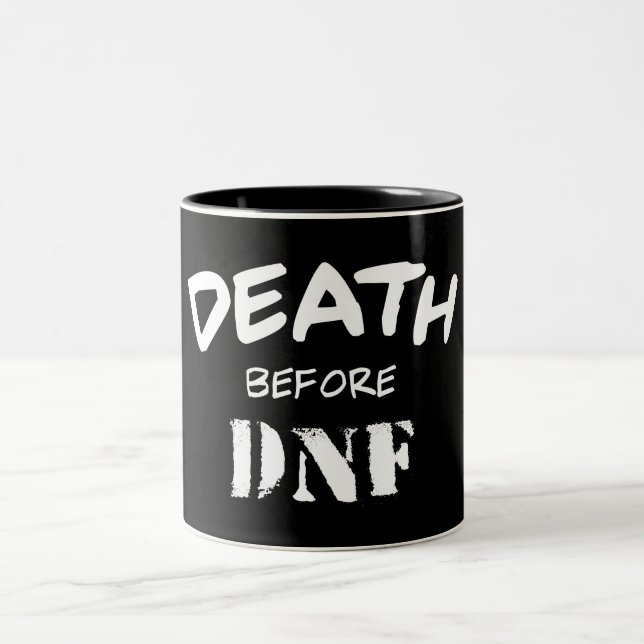 Death Before DNF Two-Tone Coffee Mug (Center)