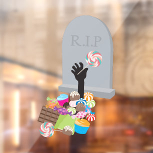 Death by Candy Halloween Design Window Cling