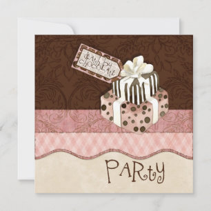 Death By Chocolate Birthday Party Invitation