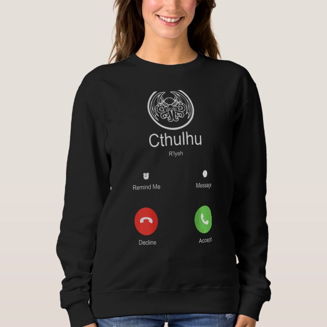Death Call Of Cthulhu Monster Mythos Goth Cthulhu Sweatshirt (Front)