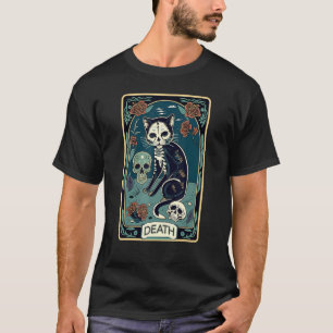 Death Cat Tarot Card Graphic for Tarot Cat Lovers  T-Shirt