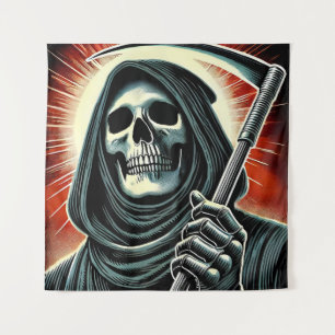 death character illustration tapestry