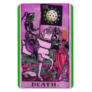 Death Coronavirus Tarot Card Magnet