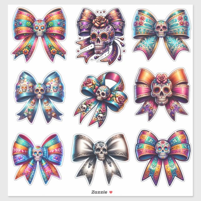 Death day Coquette Custom-Cut Vinyl Sticker (Sheet)