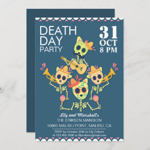 Death Day Halloween Party Invitation