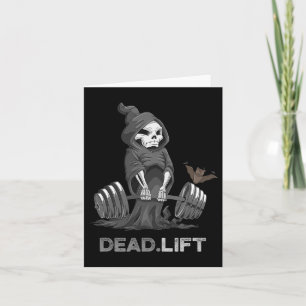 Death Deadlift Shirt Bodybuilder Powerlifting Funn Card