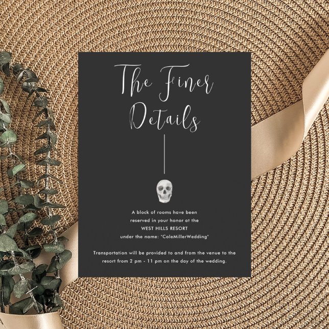 Death Do Us Part Wedding Details Enclosure Card (Creator Uploaded)