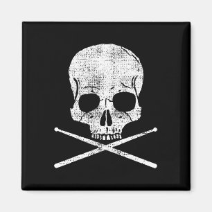 Death Drummer Metal Vintage Drum Set Drumsticks Gi Magnet