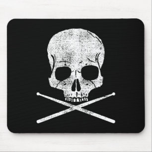 Death Drummer Metal Vintage Drum Set Drumsticks Gi Mouse Mat