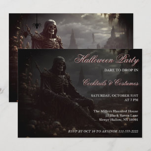 Death Follows You Halloween Party Invitation