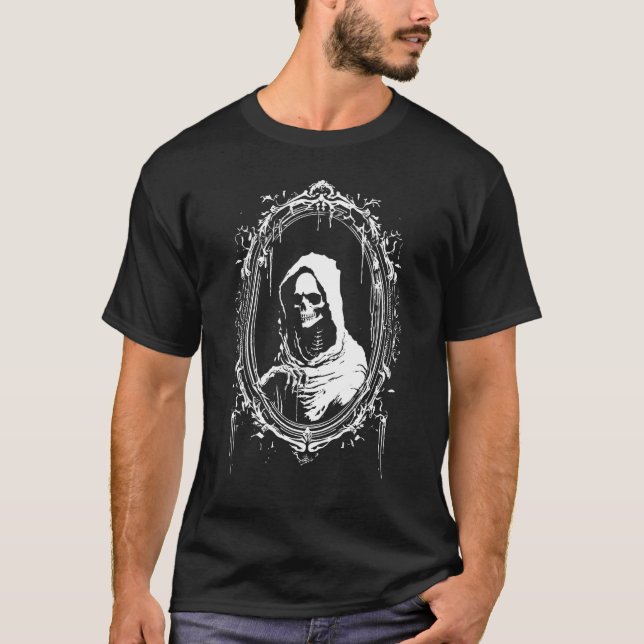 Death Ghoul Horror Gothic Goth Edgy Punk Doom Aest T-Shirt (Front)