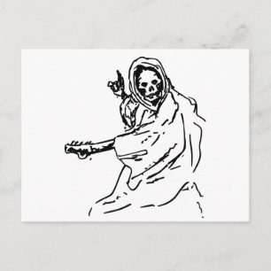 death guitar black postcard